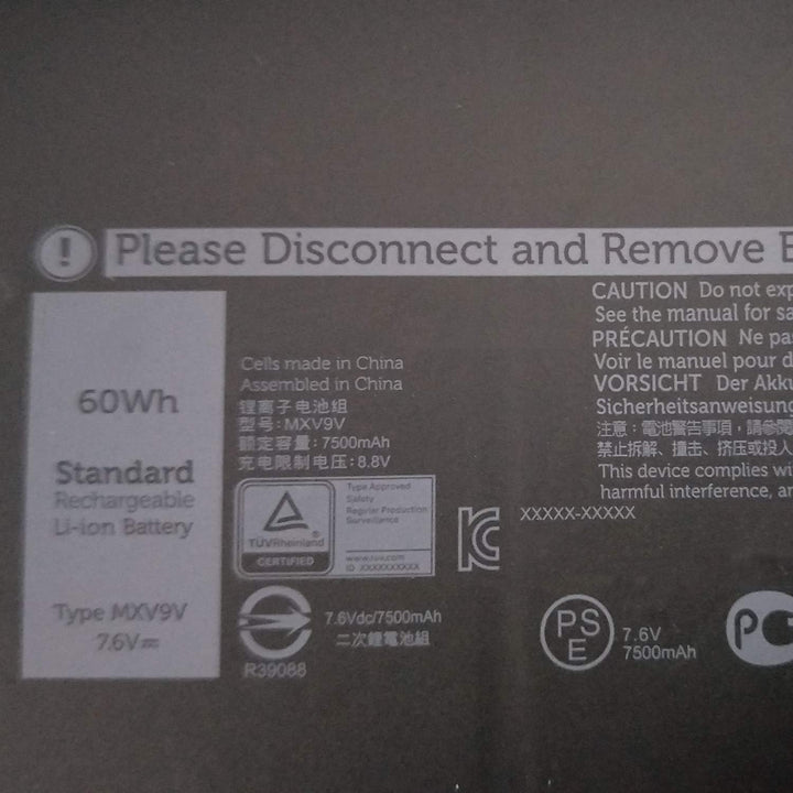 WYGUO MXV9V 5VC2M 05VC2M 829MX 0829MX Laptop-Akku-Ersatz für Dell Latitude 5300 5310 7300 7400 E5300