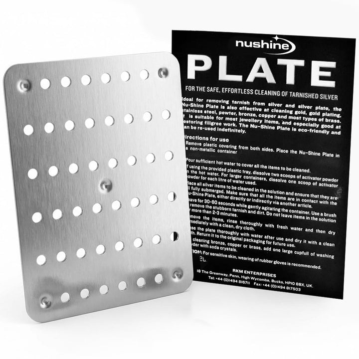 Nushine Magische Silber-Reinigungsplatte, klein, 11,5 x 15,4 cm, reinigt mehrere Gegenstände, wieder