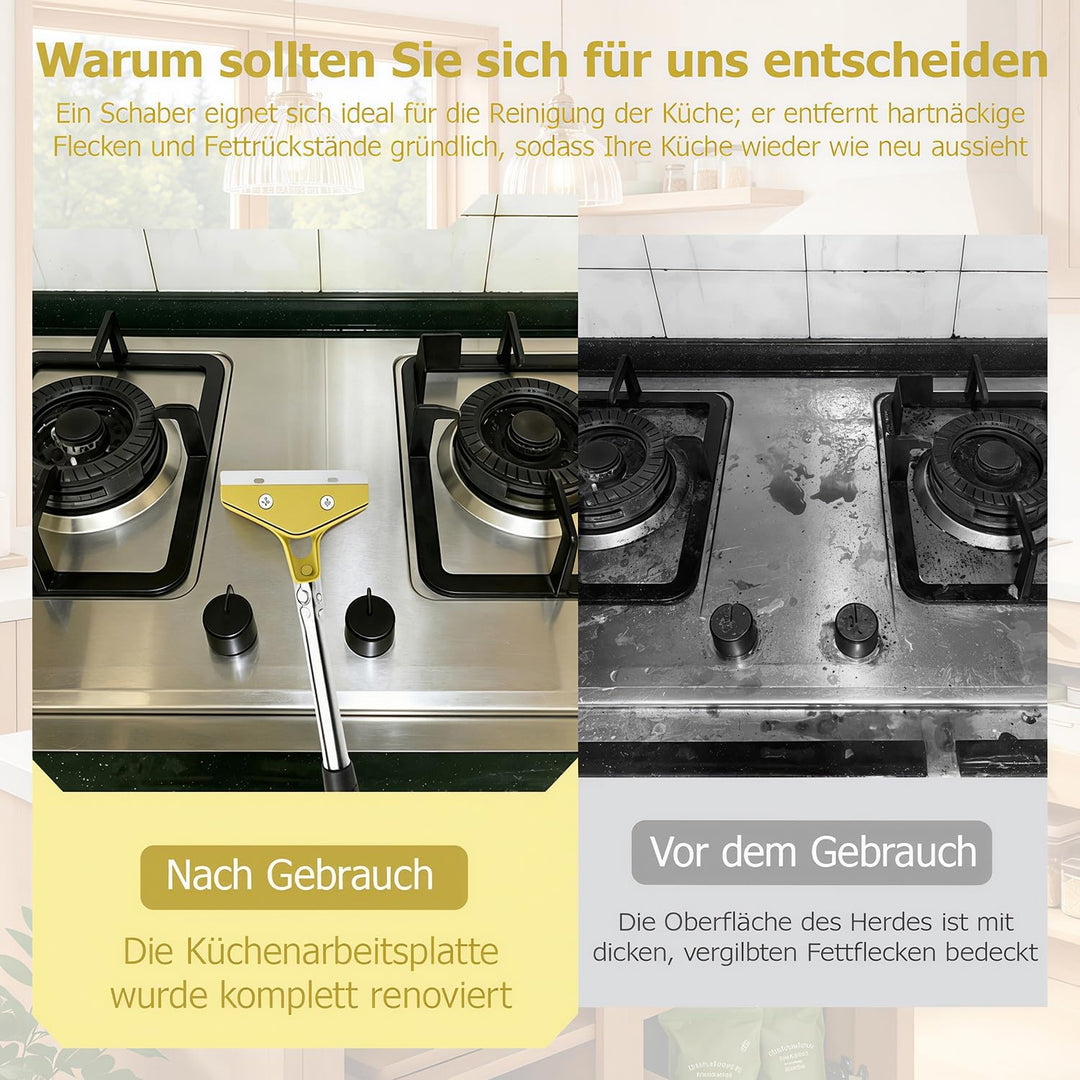 3 Stück Tapetenentferner Set, Tapetenschaber mit 30 Klingen, Tapetenschaber mit Gummigriff für Entfe