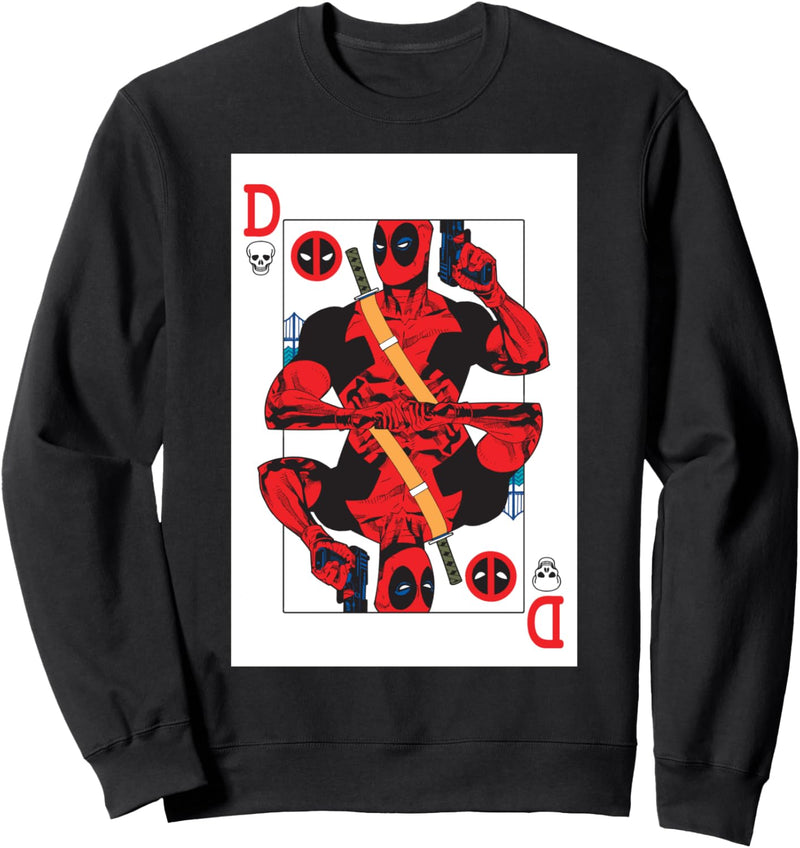 Marvel Deadpool Wade Wilson Playing Card Sweatshirt