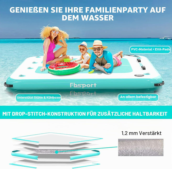 Aufblasbare Dock Schwimmende Plattform Aufblasbare Wasserhängematte, Multi Personen Aufblasbares Sch