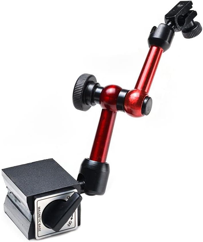 Tiardey 45x30x36mm Verstellbarer Magnetfuhalter für Digitale Messuhr - Rot