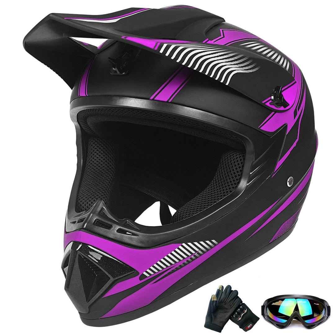 Jugend-Offroad-Motocrosshelme,Fahrradhelme für Jungen und Mädchen,Personalisierter Motorradhelme,CE