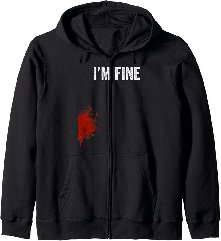 I'm Fine Graphic Zombie Slash Film Halloween Kapuzenjacke