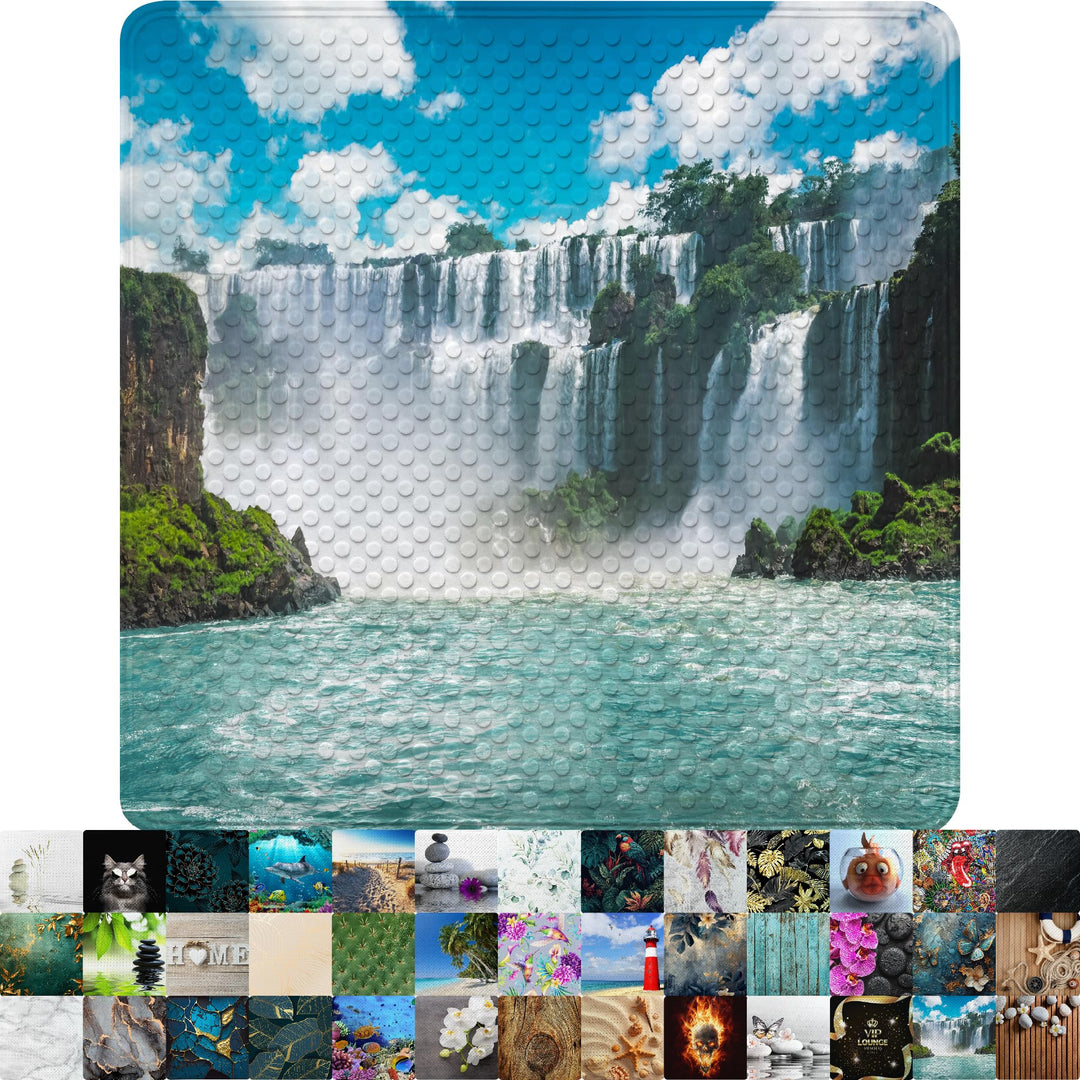 Sanilo Badematte 53 x 53 cm, rutschfeste Duschmatte für Dusche und Badewanne, Antirutschmatte maschi