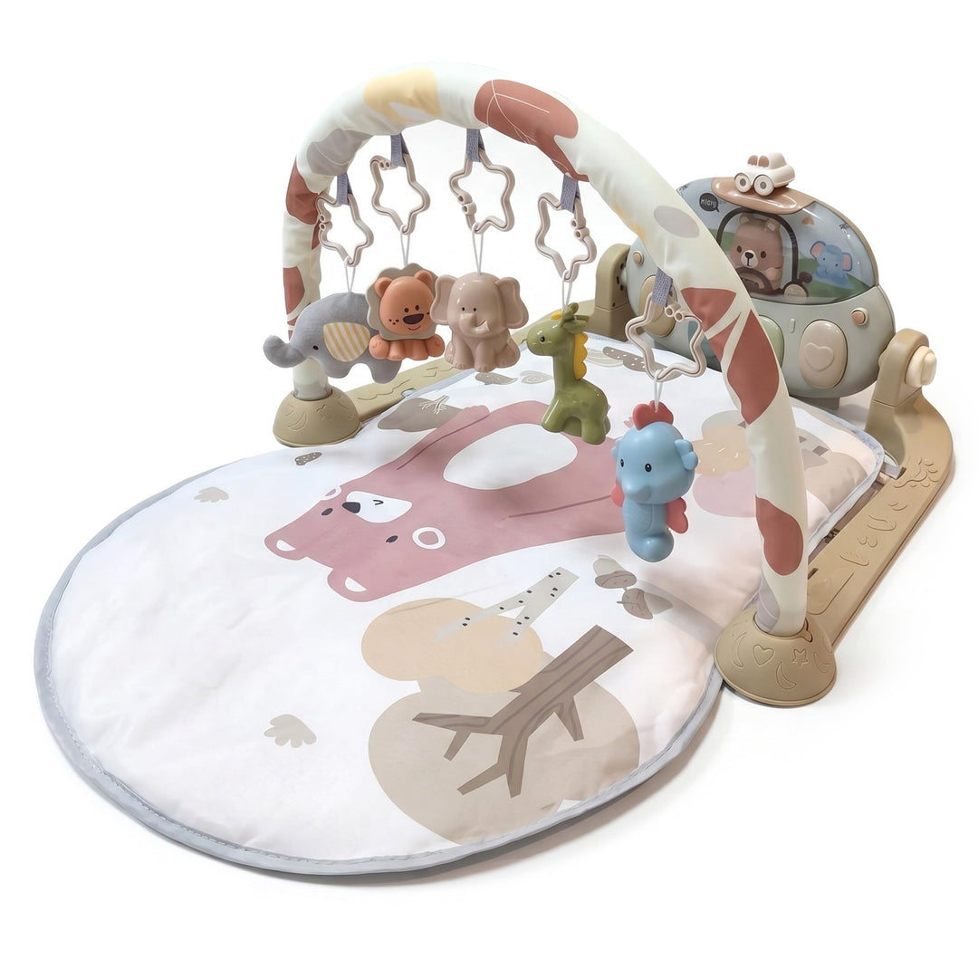 Relaxdays Spielbogen, mit Spielzeug, Musik &amp; Licht, HxBxT: 42 x 64 x 80 cm, Stoff, Baby Gym, Krabbel