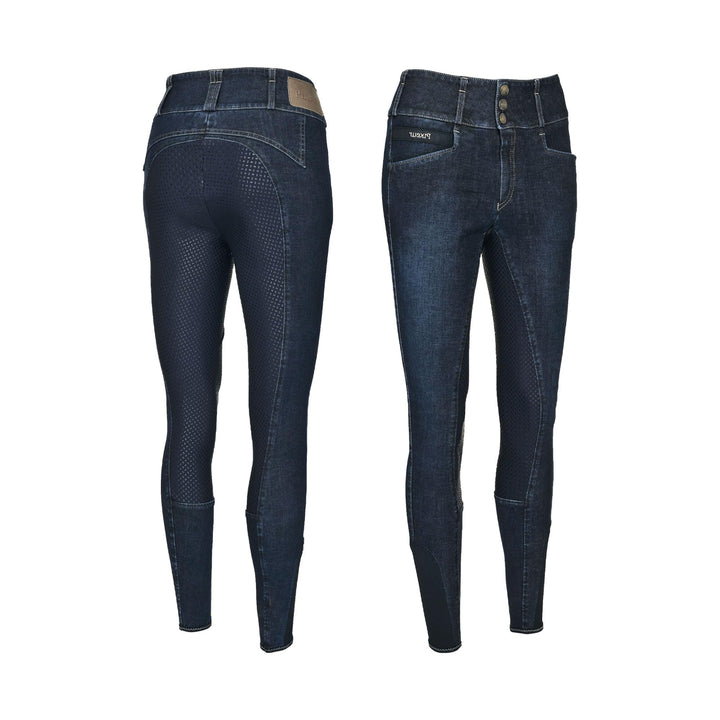 Pikeur Damen Candela Jeans Reithose Denim Spot, 40 Blau