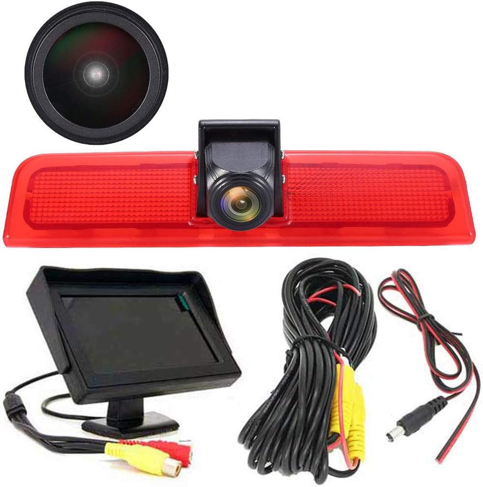 「18mm Linse Top Qualität Rückfahrkamera + 4.3 Zoll TFT LCD Bildschirm Monitor」Bremsleuchte Auto Dach