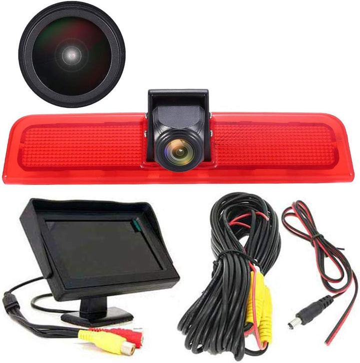 「18mm Linse Top Qualität Rückfahrkamera + 4.3 Zoll TFT LCD Bildschirm Monitor」Bremsleuchte Auto Dach