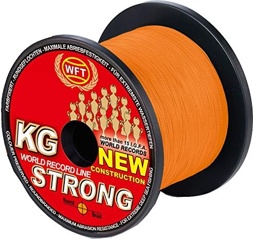 WFT KG Strong 600m 0,22mm 32kg, geflochtene Schnur, Meeresschnur, Angelschnur, Geflechtschnur Grün,