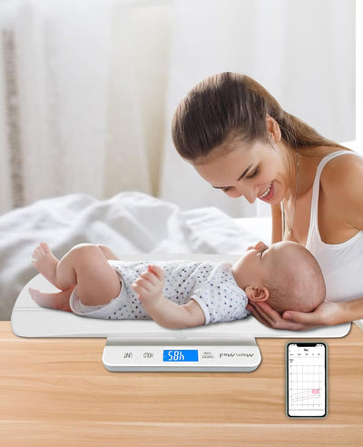 Digitale Babywaage Bluetooth, Kleinkindwaage, Multifunktions-Waage für Haustiere und Kleinkinder in