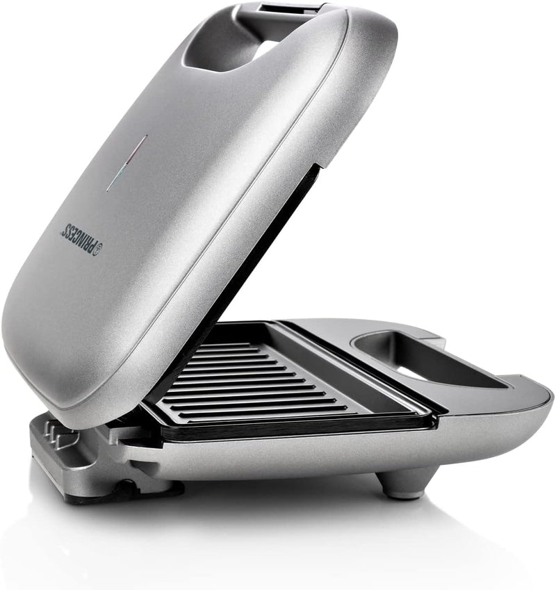 Sandwichmaker Silber Toaster für 2 Sandwiches Bratfläche 22 x 12cm, 750Watt