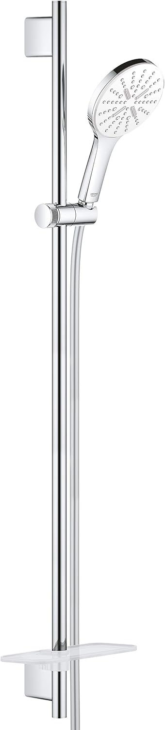 GROHE Rainshower 130 SmartActive | Brausestangenset 3 Strahlarten | Moon White | 26578LS0 Brausestan