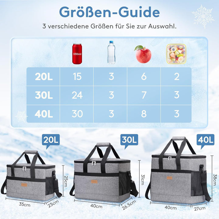 Lifewit 30L Kühltasche Picknicktasche Lunchtasche Mittagessen Tasche Thermotasche Isoliertasche für,