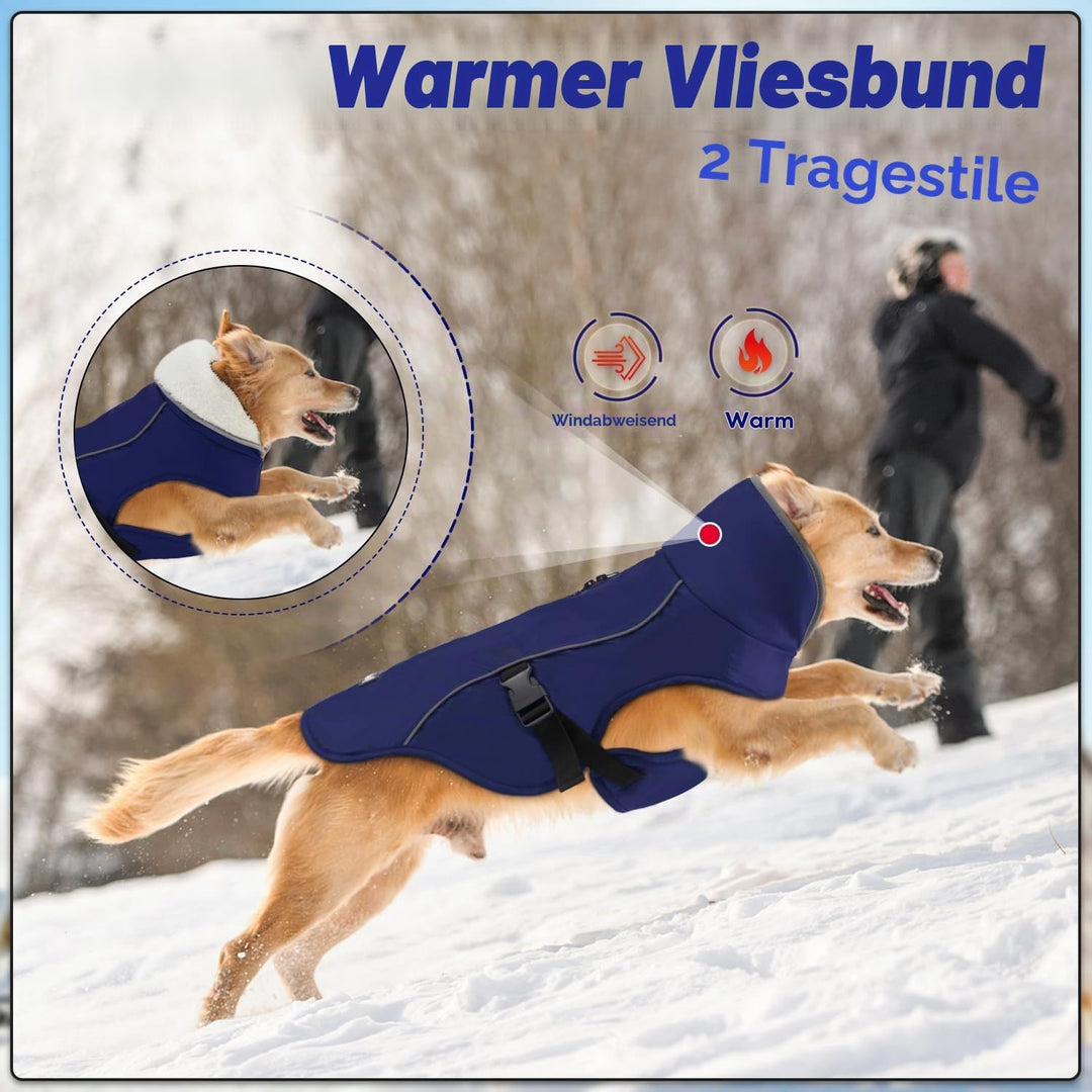 EMUST Hundemantel, Winter, wasserdichte Hunde-Schneejacke für den Winter, verstellbar, für kleine/mi