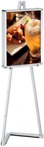 Mobile Staffelei aus Aluminium in Silber | Easel für Rahmen bis 120 cm höhe | Künstler Staffelei bis