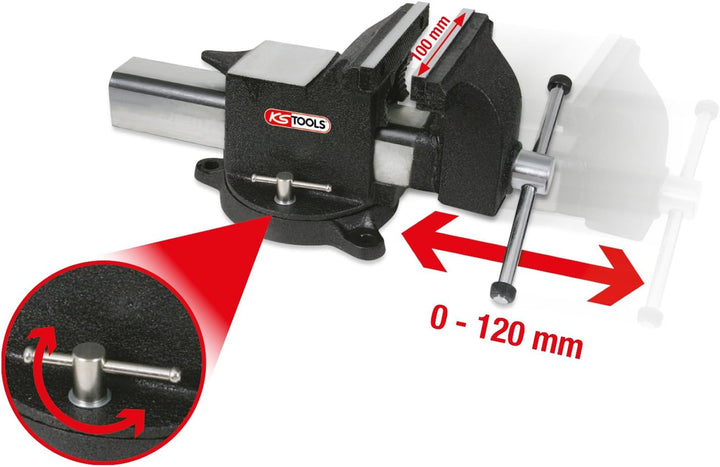 KS Tools 914.0004 Parallel-Schraubstock, 4" 100 mm, 100 mm