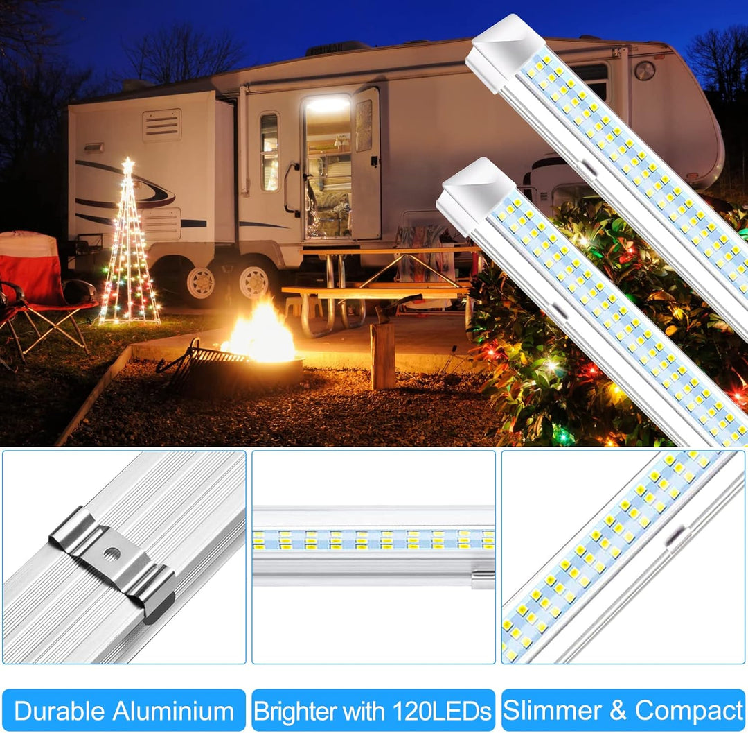 papasbox 4x 108 LED Innenraumbeleuchtung Auto LED, Innenbeleuchtung 12 Volt LED Lampe 12V Lichtleist