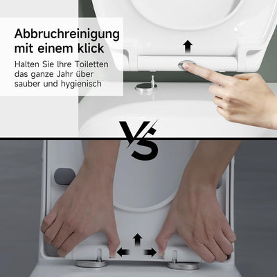 Rainsworth Nano Glaze Toilettendeckel Form O,Urea Formaldehyd Wc Sitz Mit Absenkautomatik,Ergonomisc