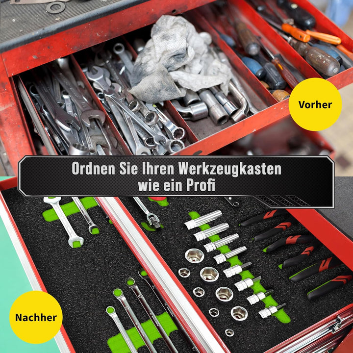Precision Defined Werkzeugkisten-Schaumstoff - Einsätze für Koffer, Werkzeug-Schaumstoff, Polyethyle