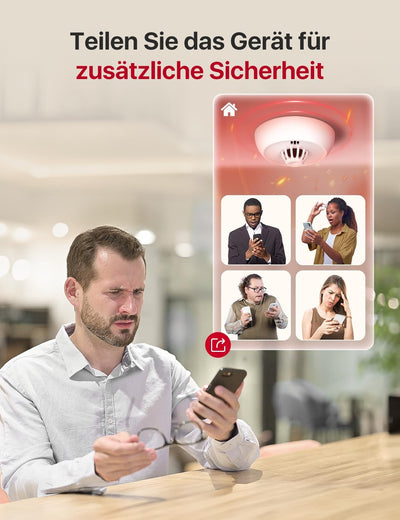 X-Sense funkvernetzter Hitzemelder mit versiegelter 10-Jahres-Batterie und einfacher Installation, W