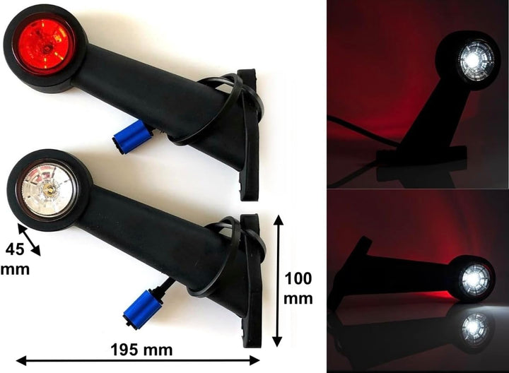 Anhängerbeleuchtung Set LED Rückleuchten LED Umrissleuchten 13 polig Kabel 7m