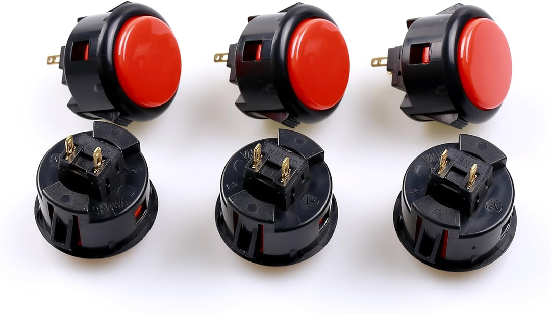 Sanwa 6 Stück OBSF-30 Original Druckknopf 30 mm – für Arcade Jamma Videospiel &amp; Arcade Joystick Spie