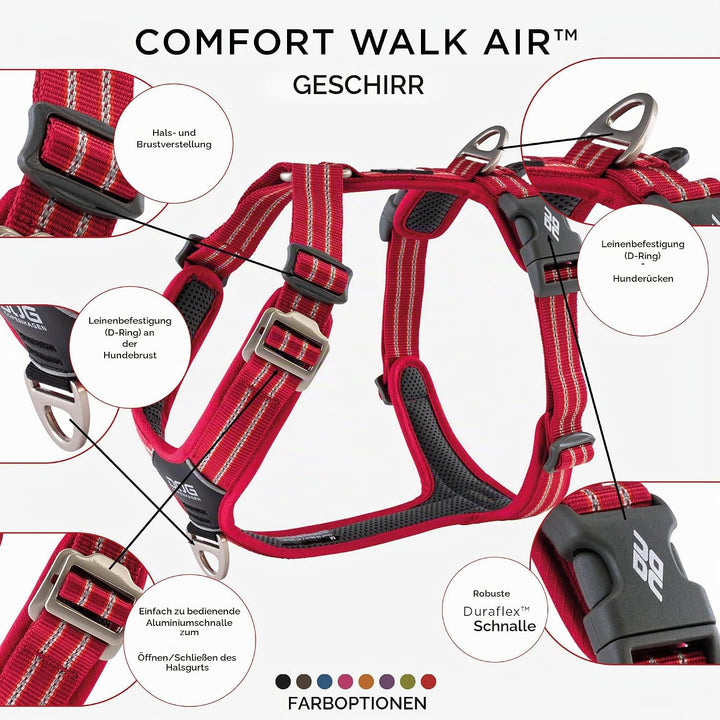 DOG Copenhagen Comfort Walk Air Harness Classic Red WH-CR Grösse XL XL Classic Red | Rot (Version 20