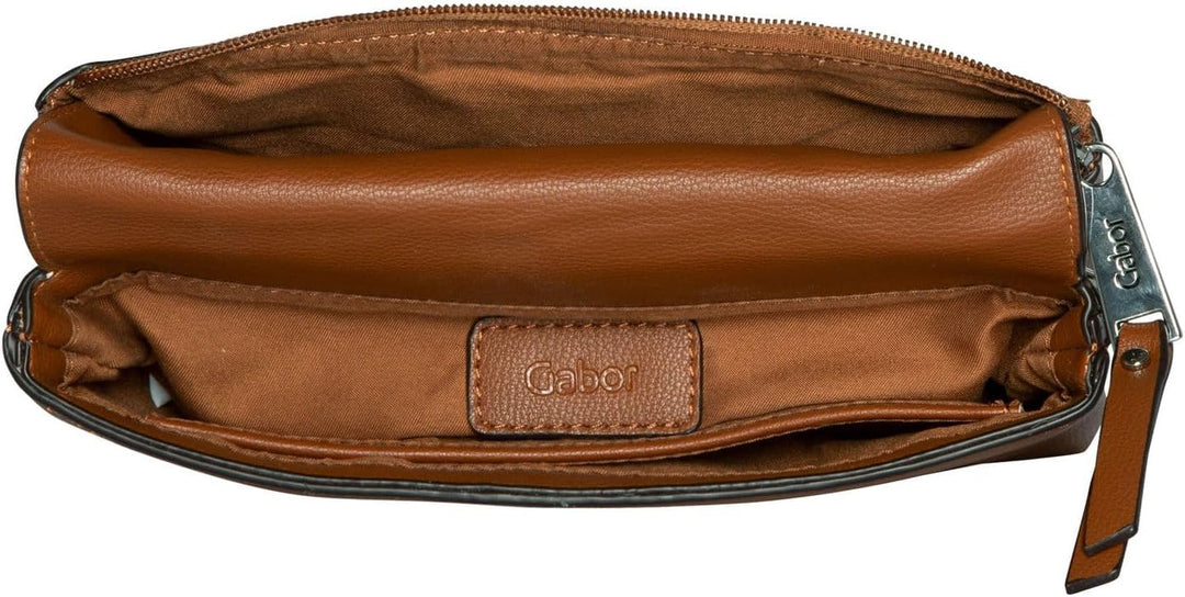 camel active Damen Gabor Bags Elissa Umhängetasche Umschlagtasche Klein Blau Cognac, Cognac
