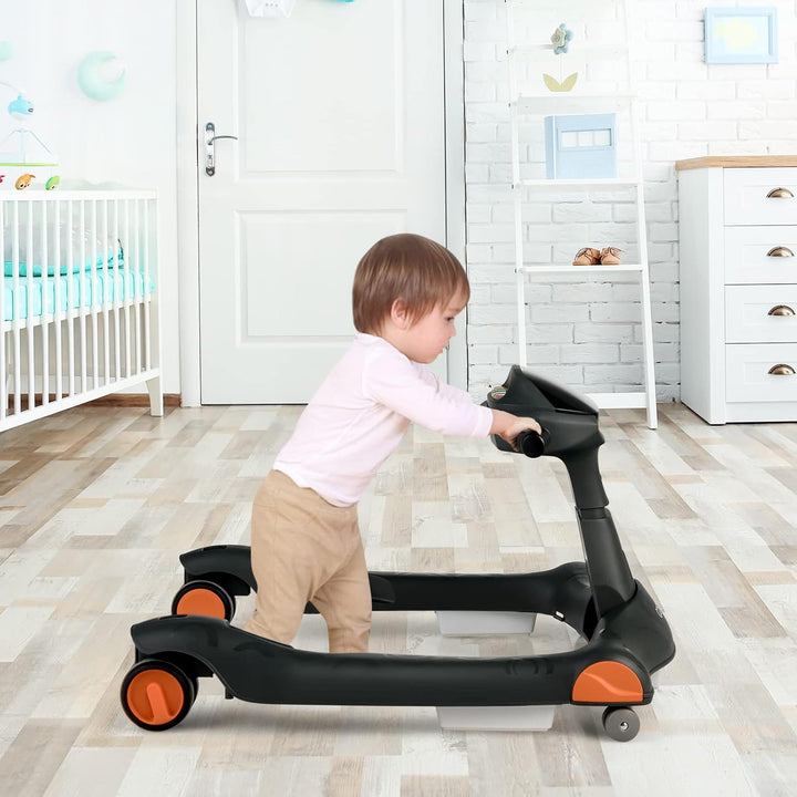 LIFEZEAL 2 in 1 Lauflernhilfe Klappbar, Babywalker mit Spielbrett, Lauflernwagen mit abnehmbaren Sit