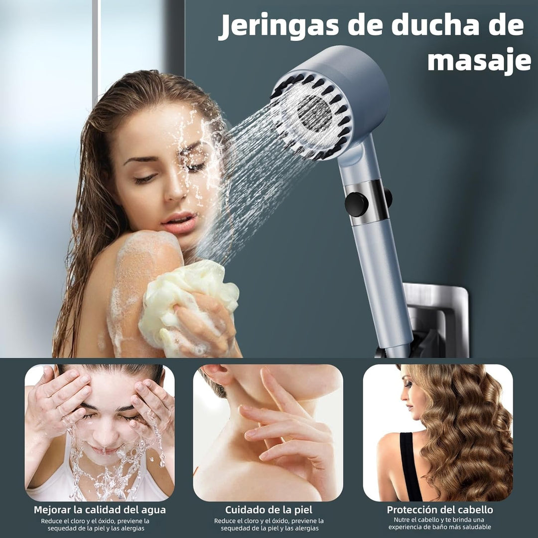 Duschkopf mit Schlauch,Duschbrause mit Filter,Handbrause mit Stoppfunktion,Hochdruck Handbrause mit