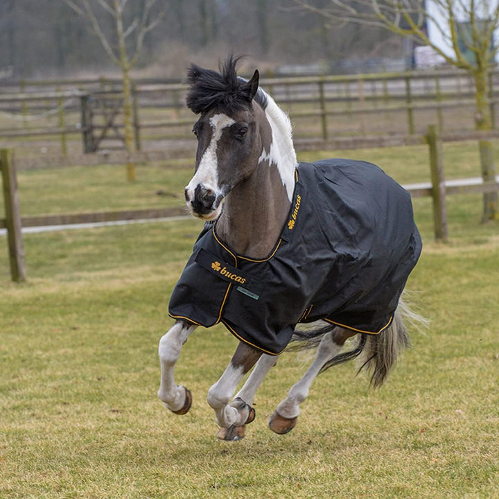 Bucas Irish Turnout Light 50g Classic 1200D - Pony - black/gold, Groesse:85, 85