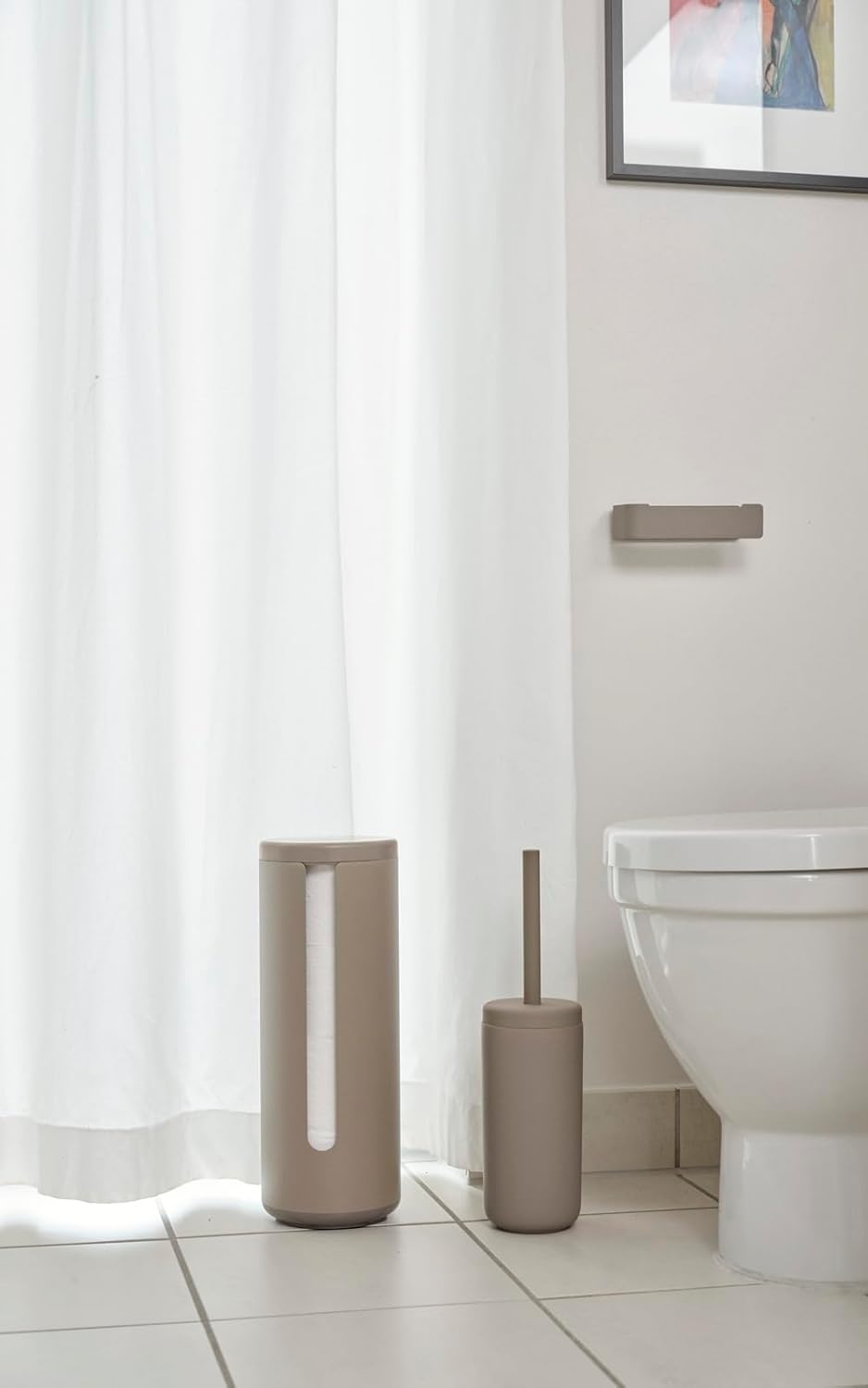 Zone Ume Toilettenbürste, Durchm. 10, Höhe 38,7 cm, Taupe cm Taupe, cm Taupe