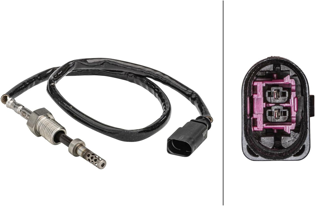 HELLA 6PT 358 181-141 Sensor, Abgastemperatur - 2-polig - geschraubt - Kabel: 475mm