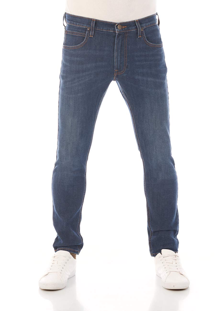 Lee Jeans Herren Stretch Slim Tapered Fit Luke Jeanshose Hose Denim Blau Schwarz Grau 30 31 32 33 34