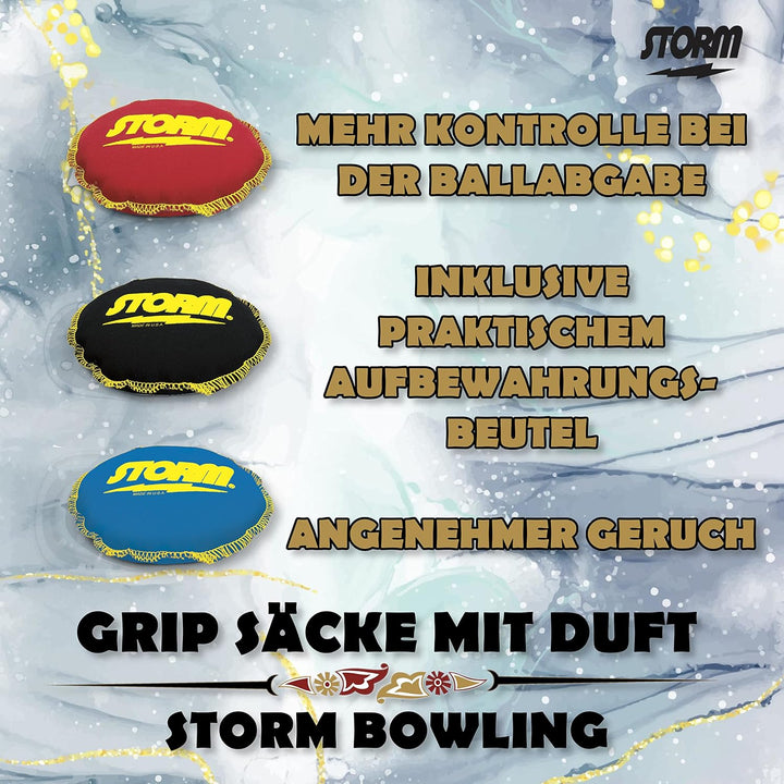 EMAX | Bowling-Zubehör - Storm Grip Bag | Grip Sack mit Duft | Rosinbag - Grip Ball Stormoji Blau -