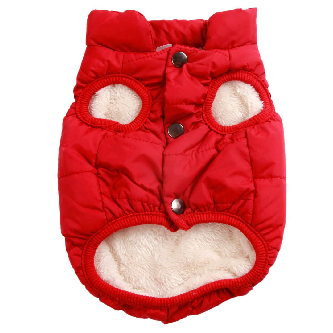 Mit Fleece gefütterte Hundejacke mit 2 Schichten von JoyDaog, sehr warm für den Winter und kaltes We