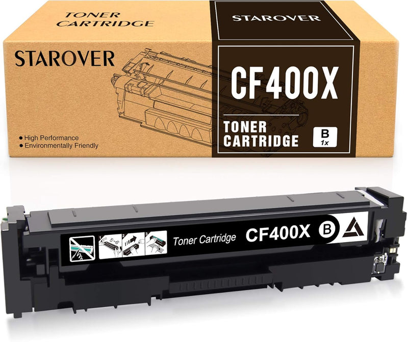 STAROVER Kompatible Tonerkartusche Ersatz für HP 201A 201X CF400A CF400X für HP Color Laserjet Pro M