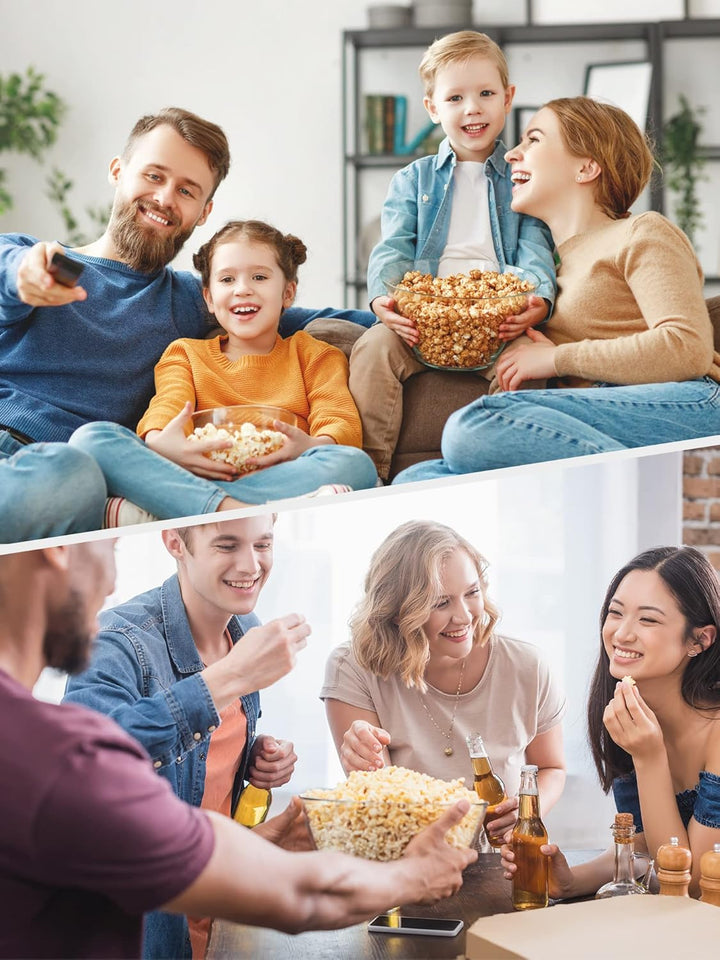 Yabano Popcornmaschine für Zuhause, Maker Machine mit Zucker & Öl, Abnehmbare Heizfläche, 5L Popcorn