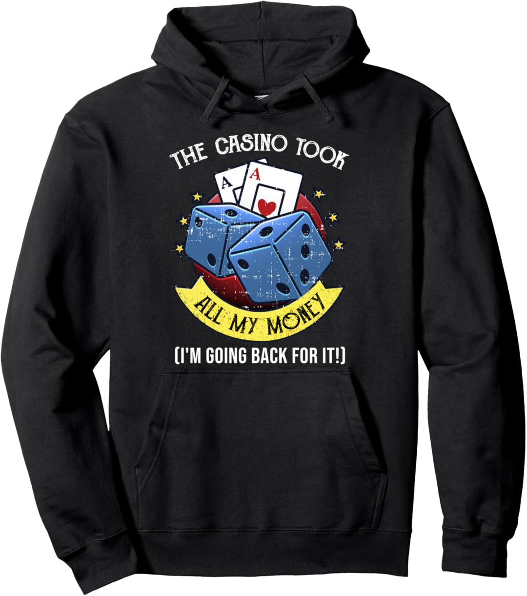 Casino Lustig Black Jack Glücksspiel Poker Pullover Hoodie