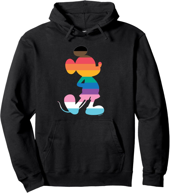 Disney Mickey Mouse Pride Inclusive Pose Rainbow Icon Fill Pullover Hoodie