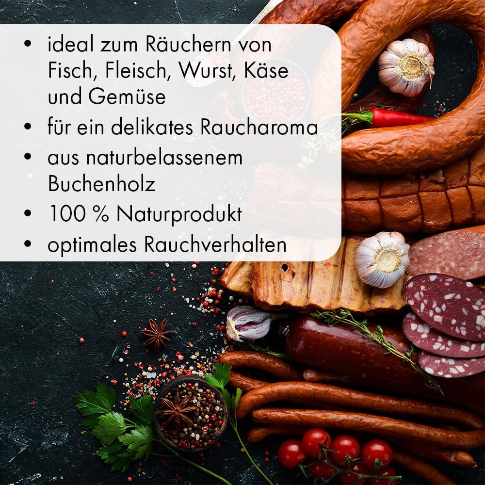 Terra Discount Räuchermehl aus Buche 2 oder 5 Kg - 0,4-1,0mm - 5Kg ergeben ca. 20L - zum smoken, räu