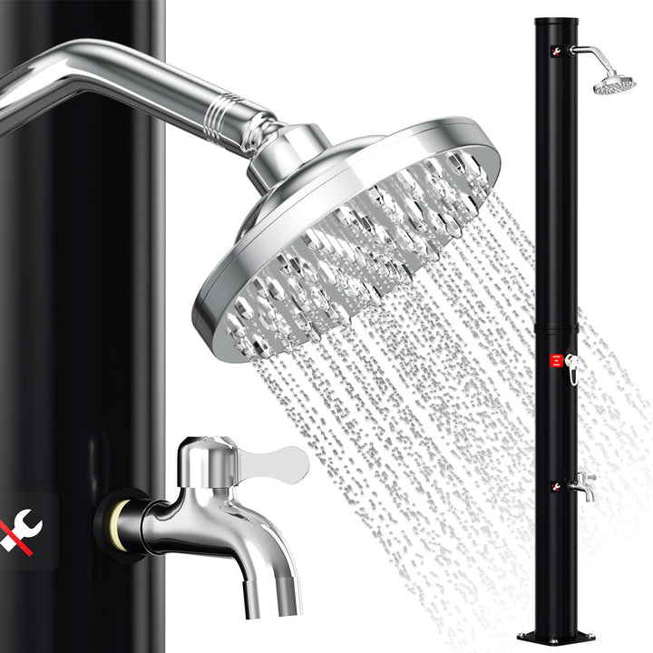 Solardusche 20L Solar Gartendusche warmes Wasser Bis Zu 60°C Ohne Stromanschluss Pooldusche Camping