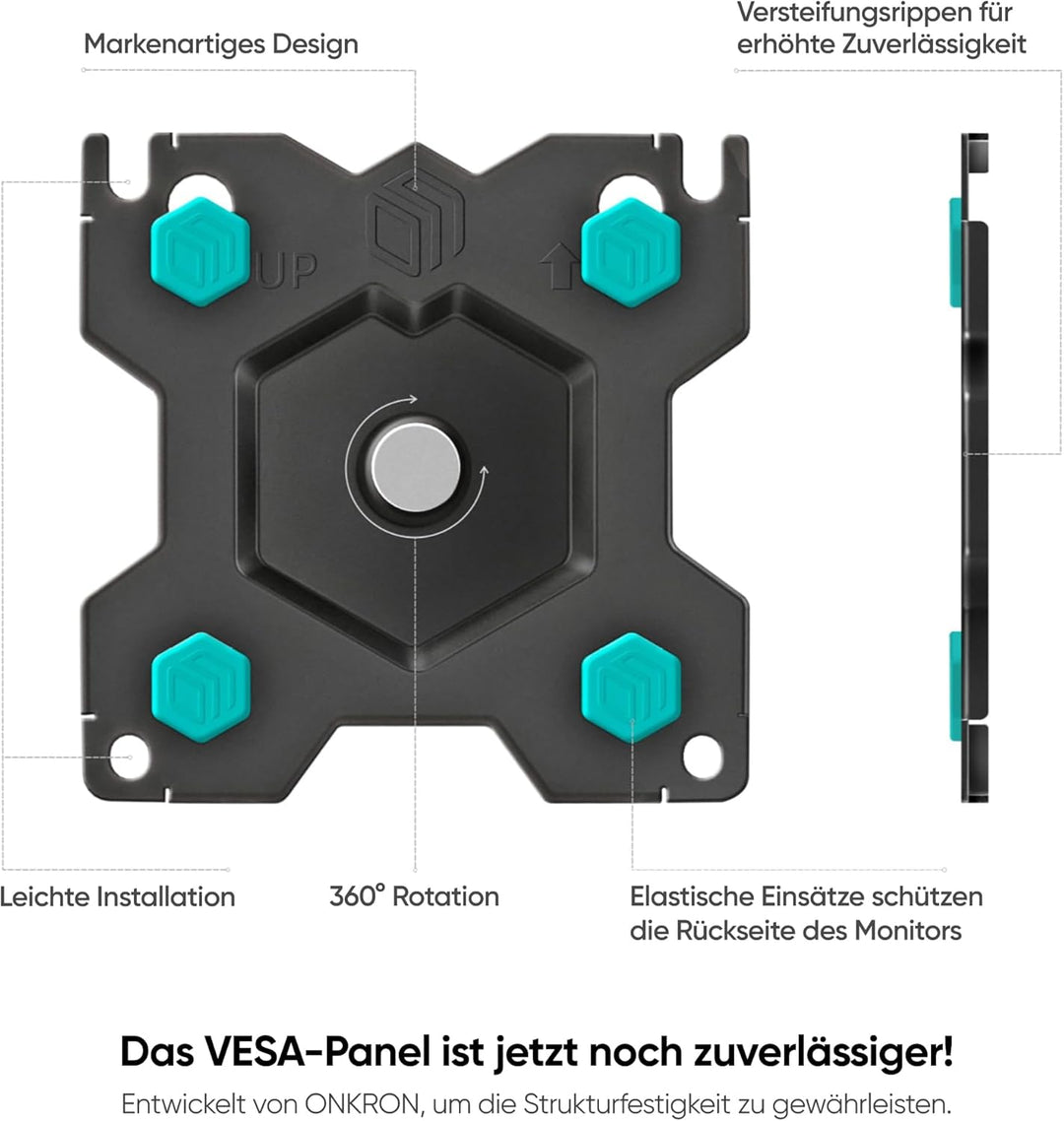 ONKRON G70 Monitor Halterung drehbar, schwenkbar, neigbar für 13-34 Zoll Bildschirme, Displays, VESA
