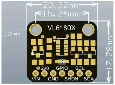 5 stücke VL6180 VL6180X Entfernungsmesser Optische Entfernungsmesser Time-of-Flight Abstand Senor