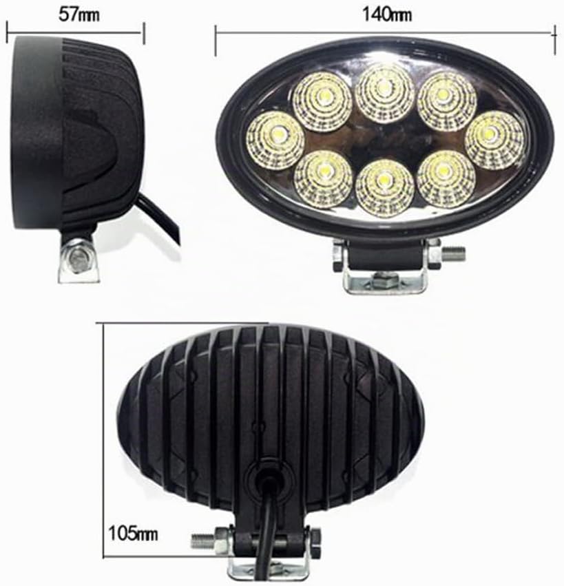 WELLIT 6x 24w Oval Led Arbeitsscheinwerfer Scheinwerfer Offroad 12V24V Fluchtlicht Arbeitslicht IP68