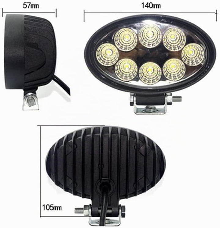 WELLIT 6x 24w Oval Led Arbeitsscheinwerfer Scheinwerfer Offroad 12V24V Fluchtlicht Arbeitslicht IP68