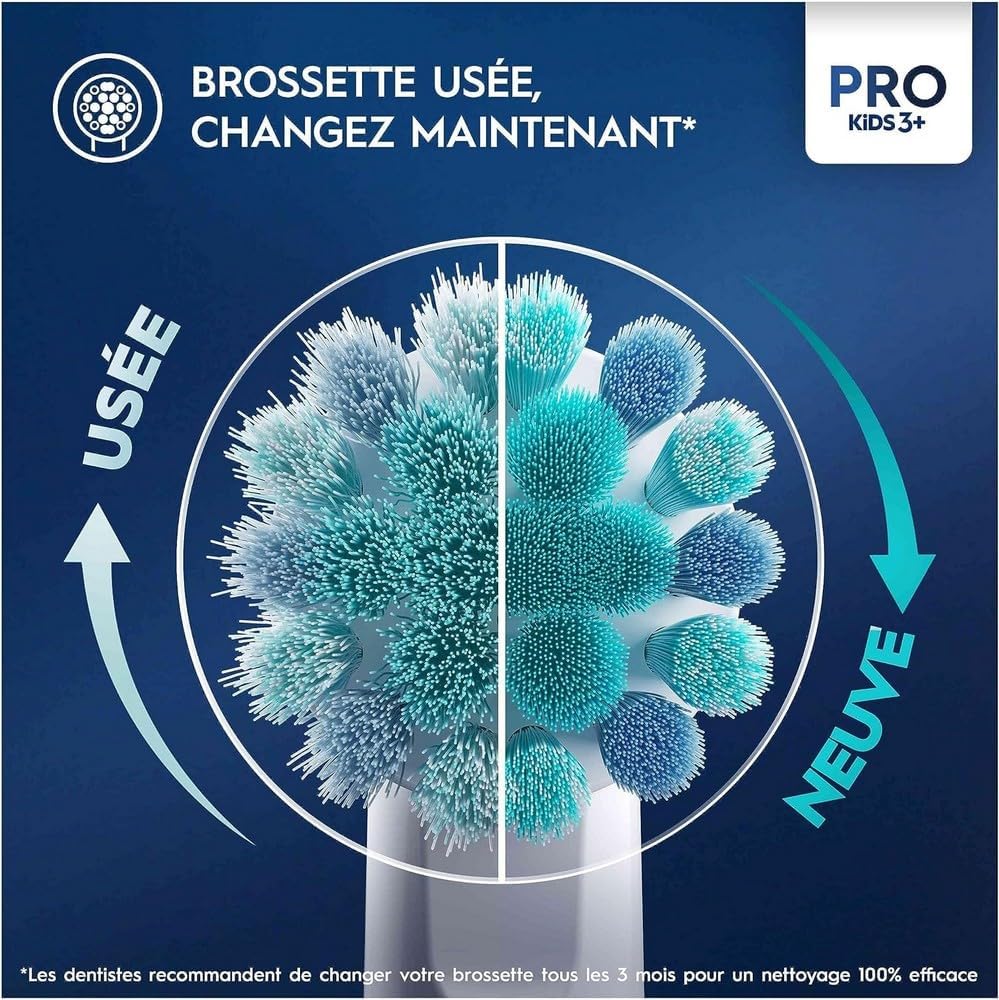 Oral-B Pro Kids Aufsteckbürsten für elektrische Zahnbürsten, Spiderman, 4 Stück, für sanftes Bürsten