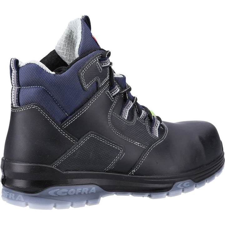 Cofra 20601-000.W47 FUNK BLACK S3 ESD SRC Sicherheitsstiefel, Schwarz/Blau/Grau, Grösse 47