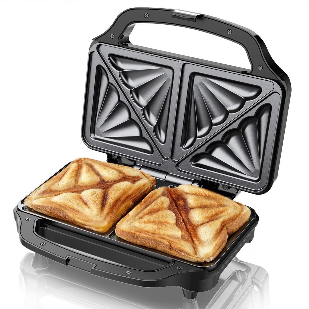 Sandwichmaker 1000W Sandwichtoaster Kontaktgrill Sandwich Grill | Mit Antihaftbeschichtung Schnelle
